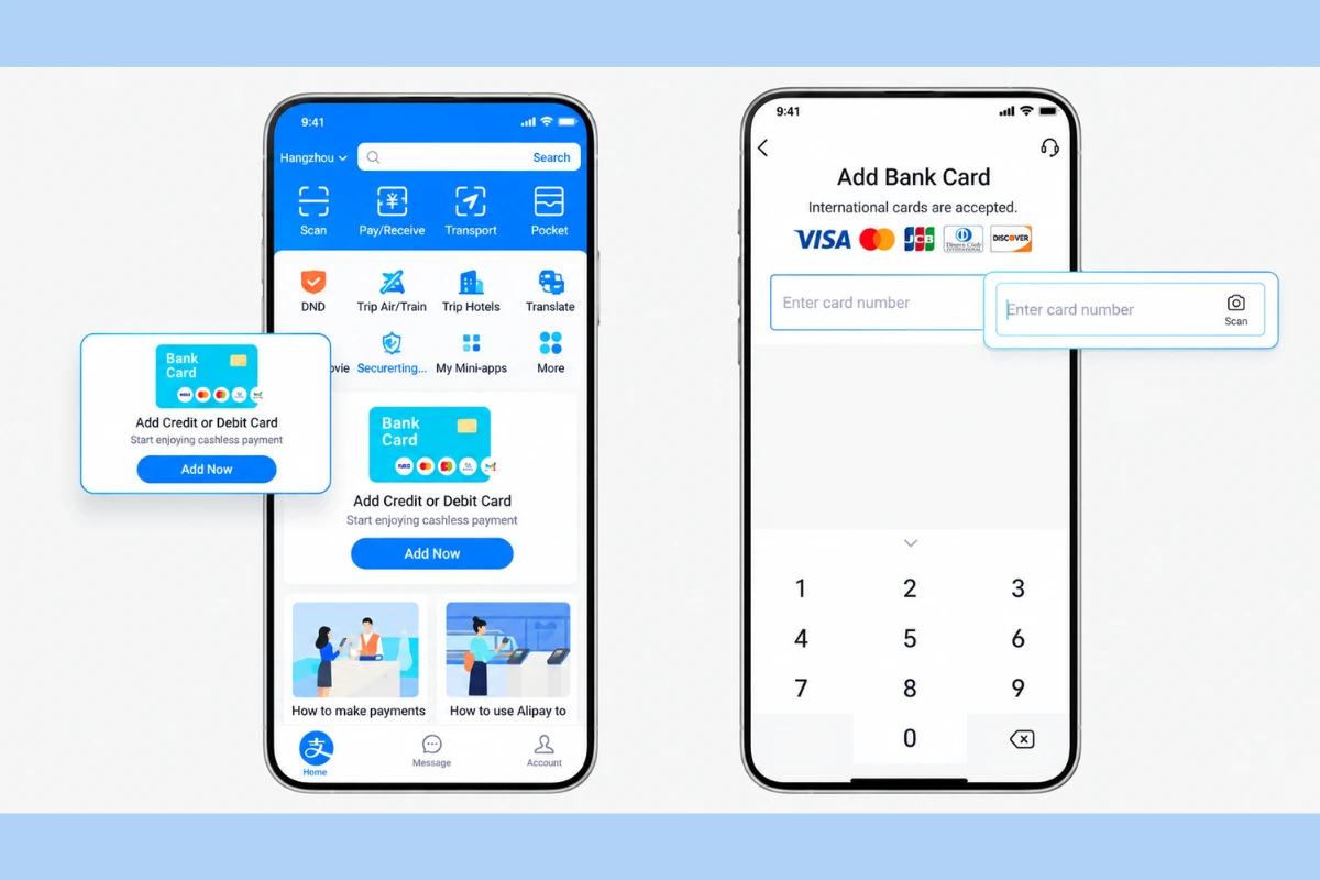 Cách sử dụng Alipay và xác minh danh tính