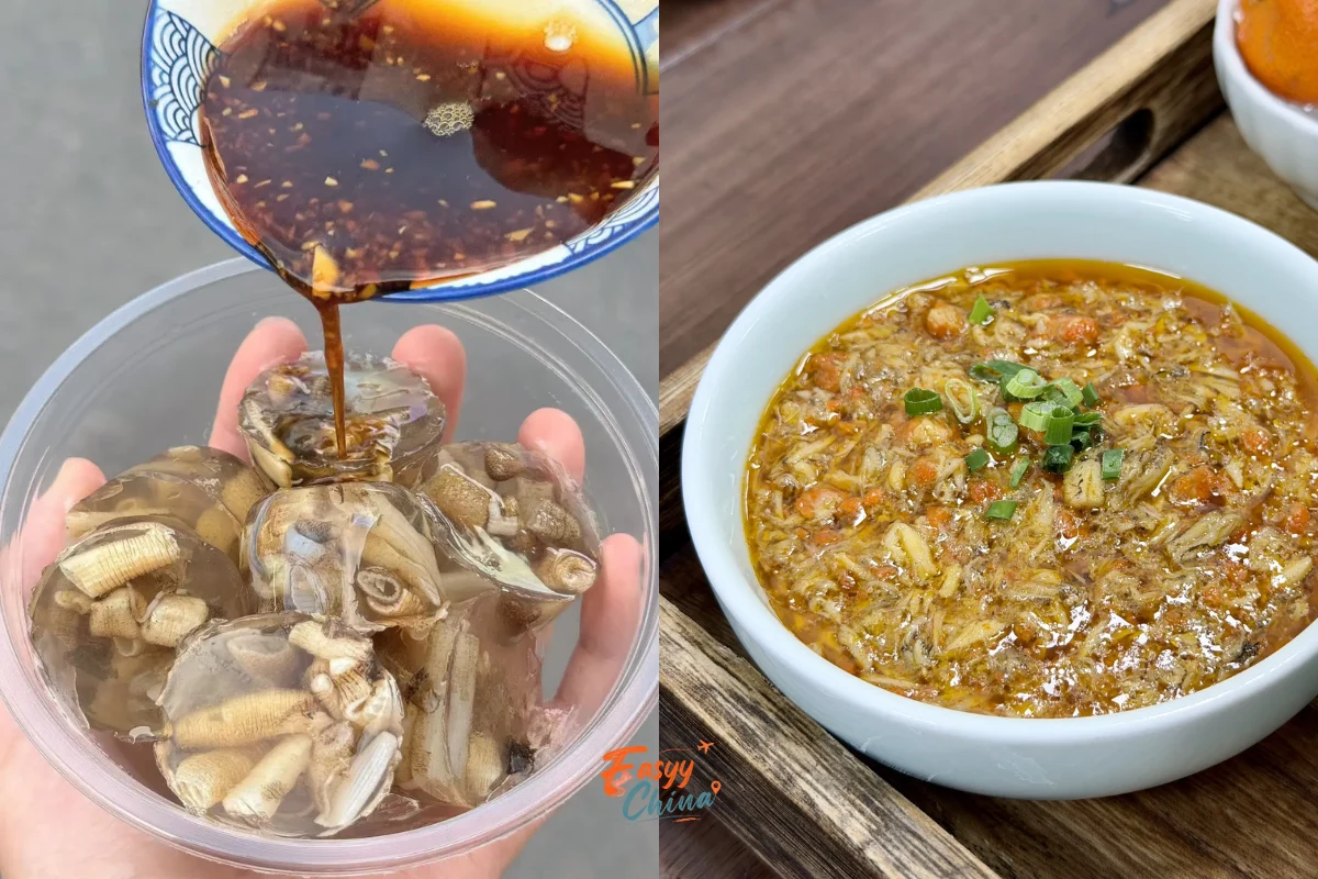 Thạch Địa Súc và mì cua Hạ Môn