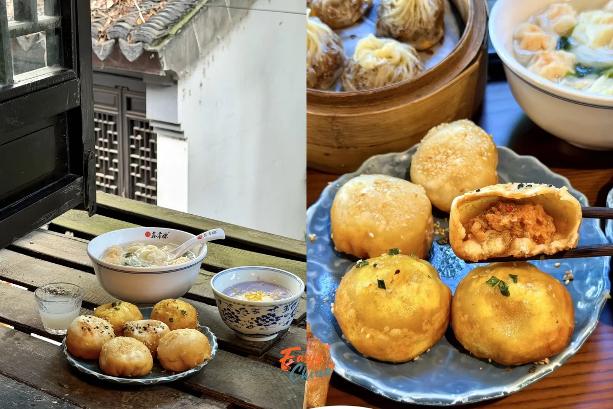 Du lịch Tô Châu ăn bánh bao áp chảo