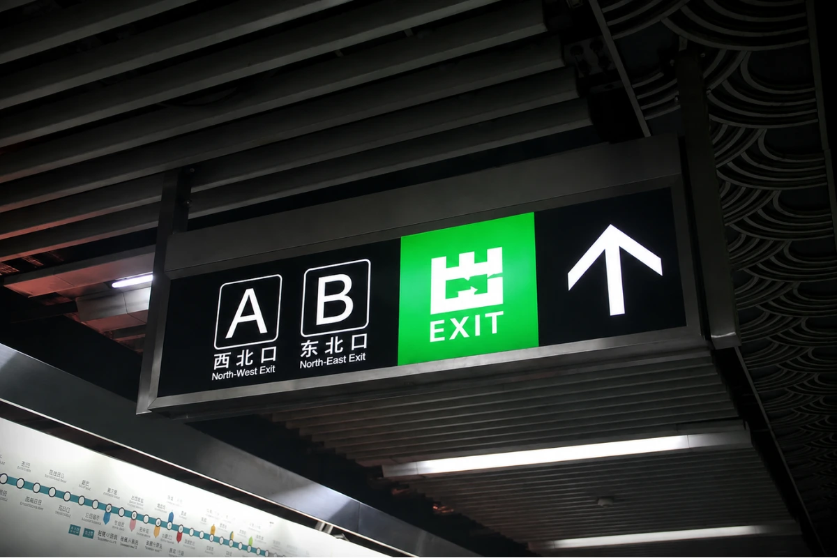 Coi đúng cửa ra đi metro Trung Quốc