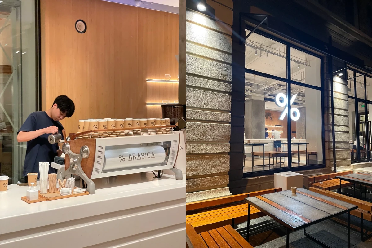 Quán cafe % Arabica tại phố Anfu Road Thượng Hải