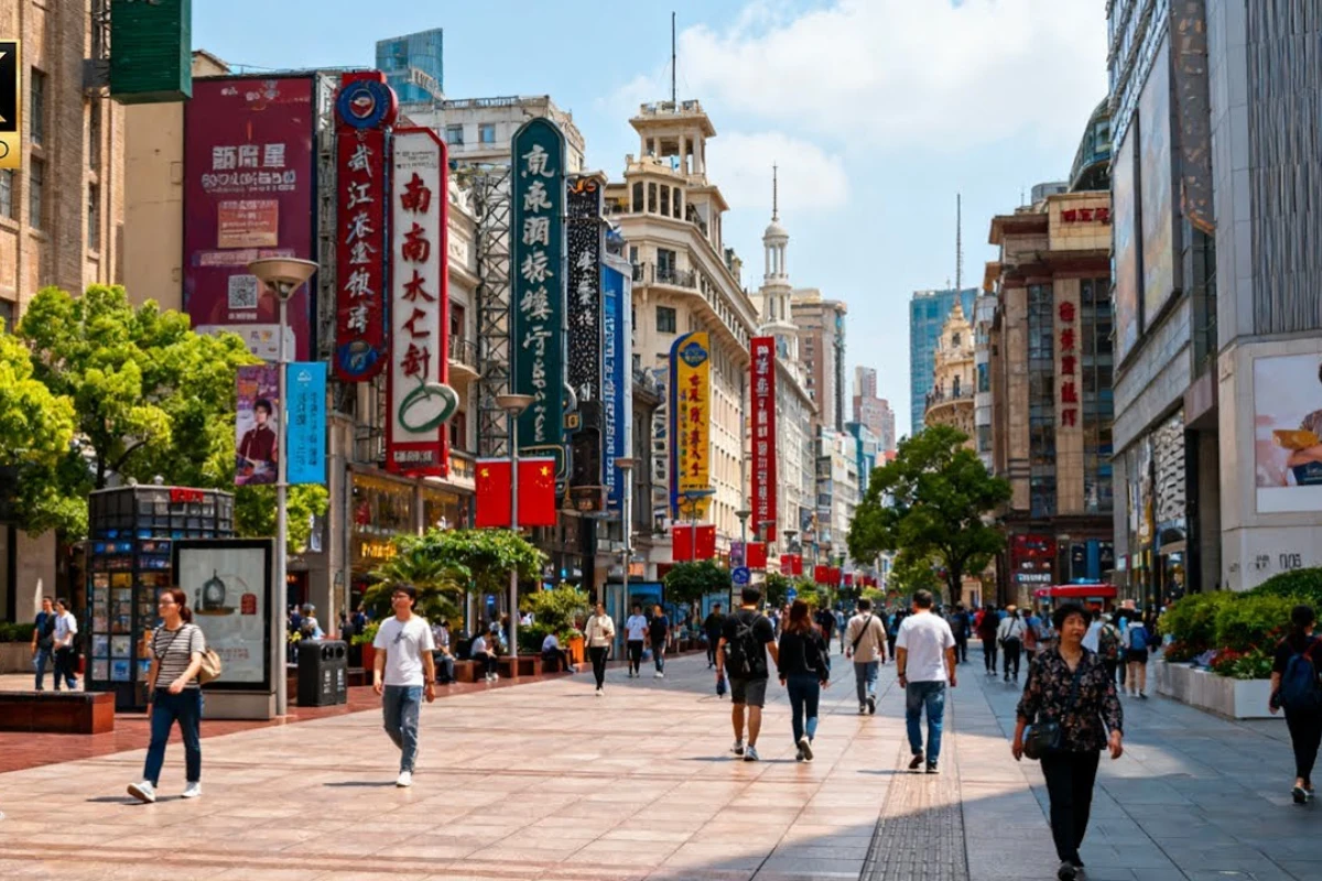 Đi dạo phố đi bộ Nam Kinh